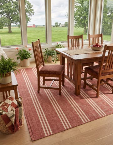 Rust Red Easy-Clean Jill Zarin Anguilla Indoor / Outdoor Square Rug