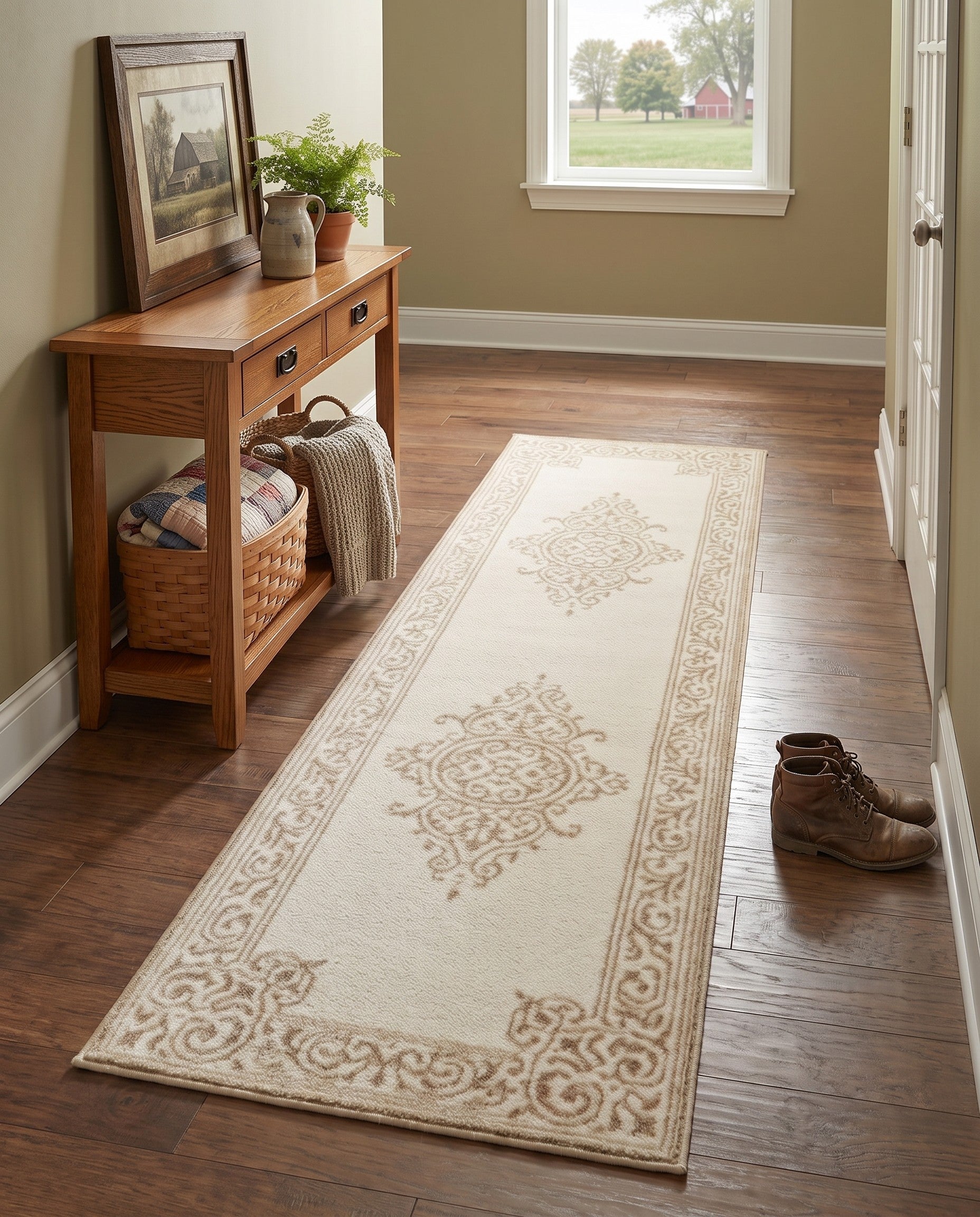 Snow White Hermitage Runner Rug