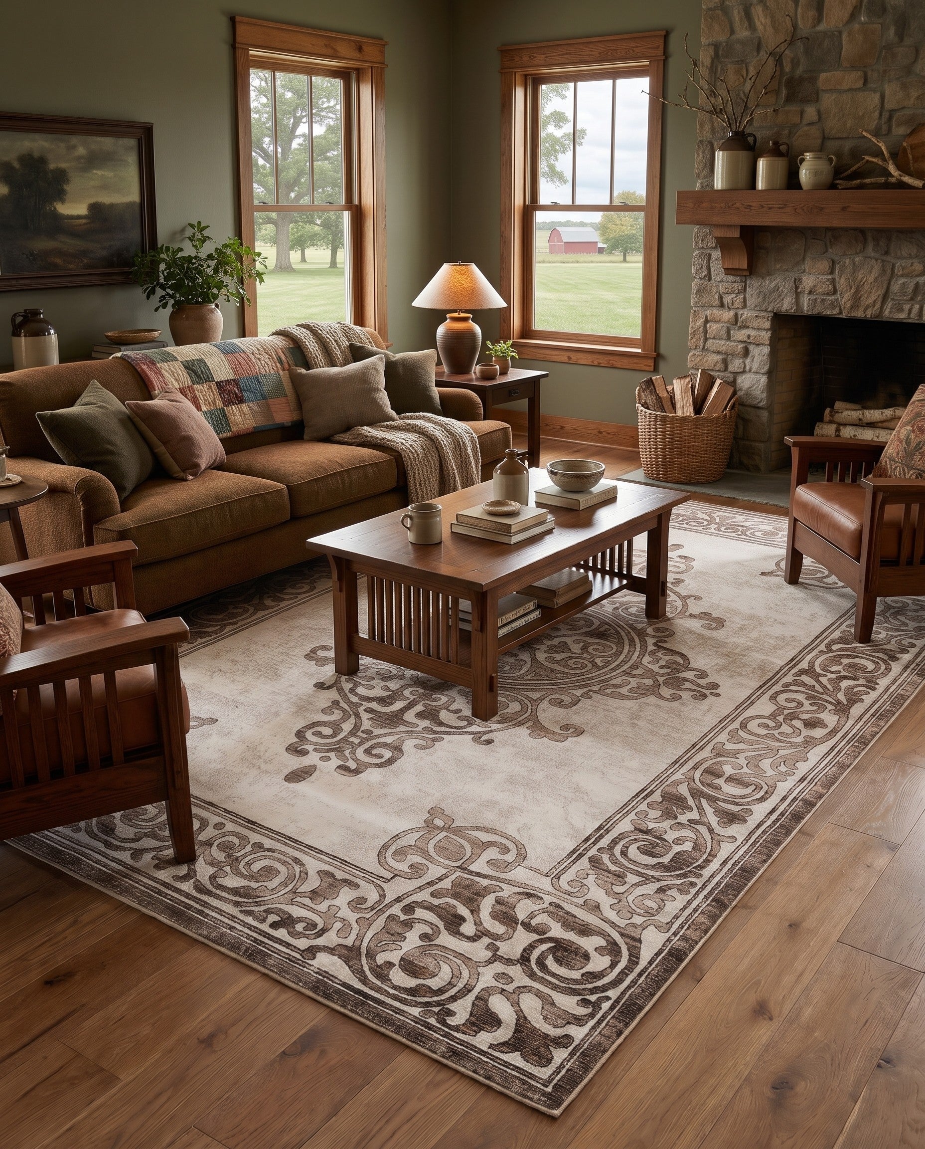 Chocolate Brown Hermitage Rug