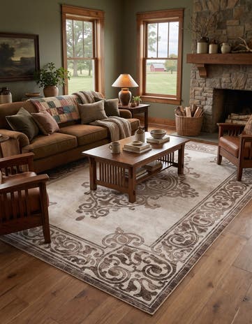 Chocolate Brown Hermitage Rug