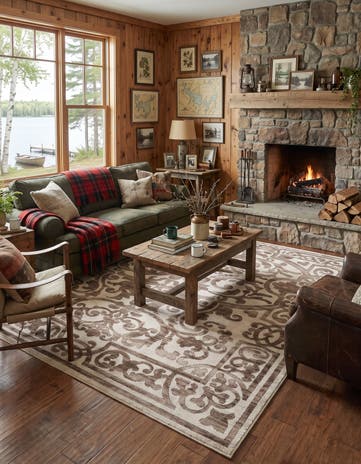Chocolate Brown Hermitage Rug