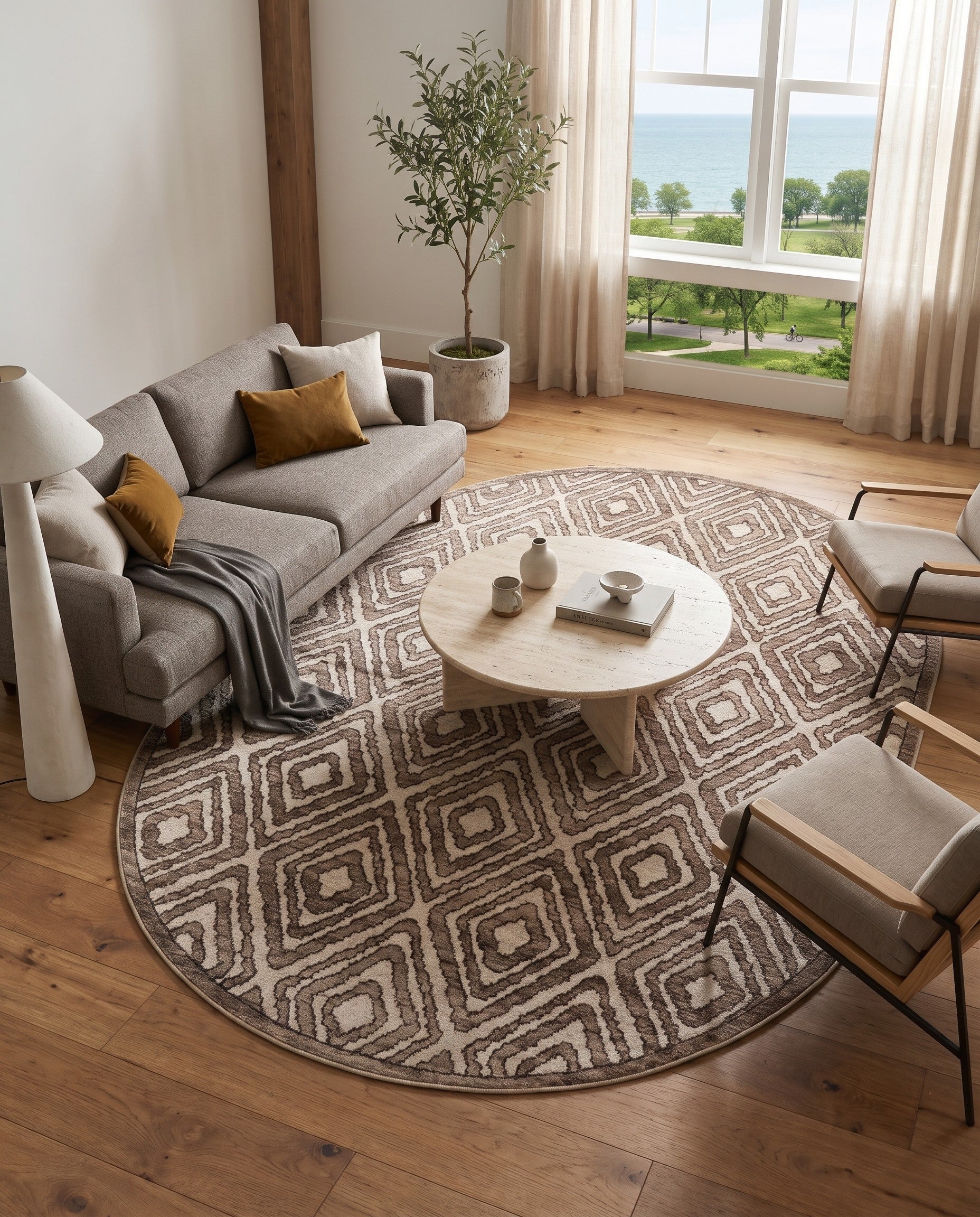 Chocolate Brown Hermitage Oval Rug