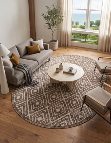 Chocolate Brown Hermitage Oval Rug