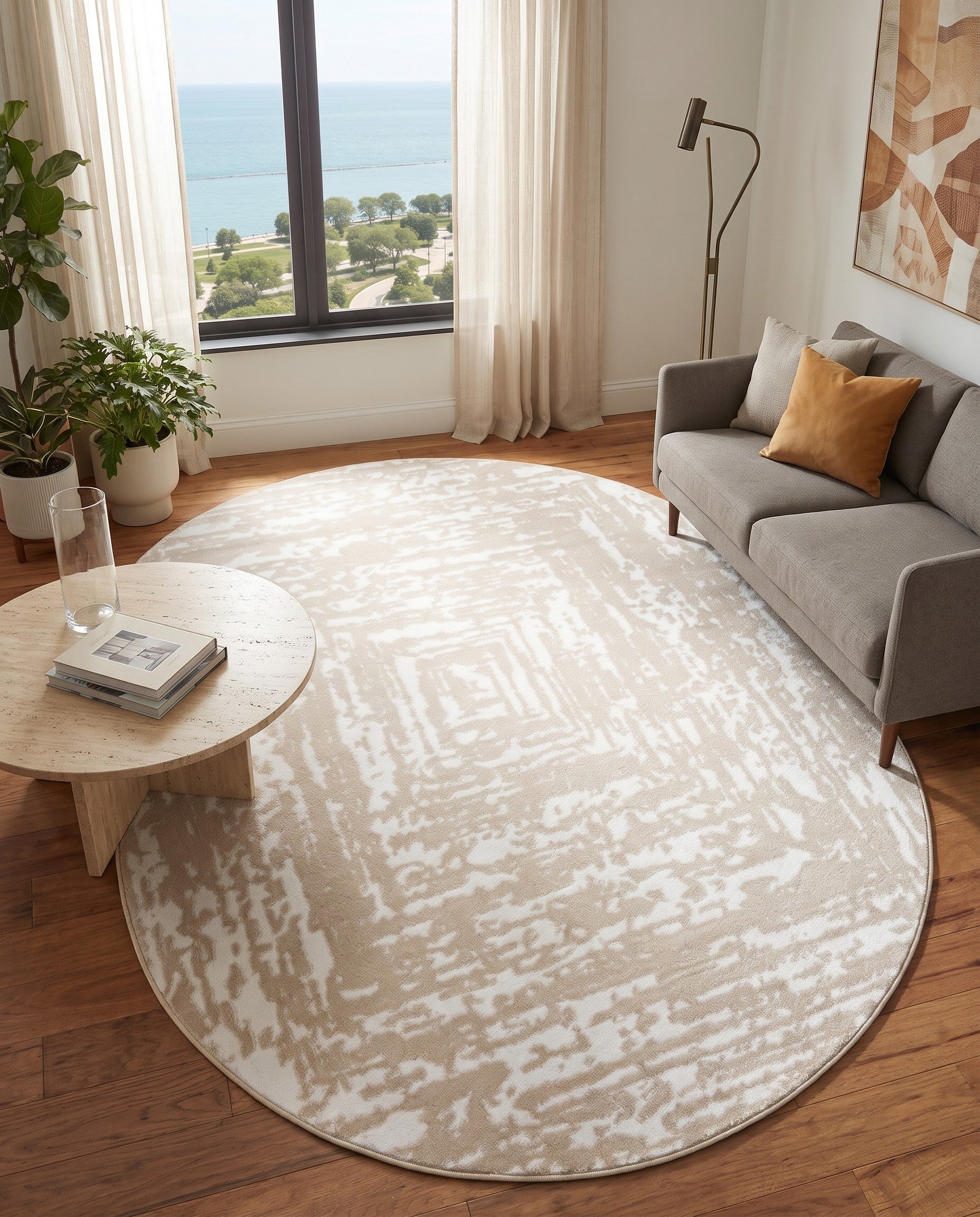 5' 3 x 8' Hermitage Oval Rug