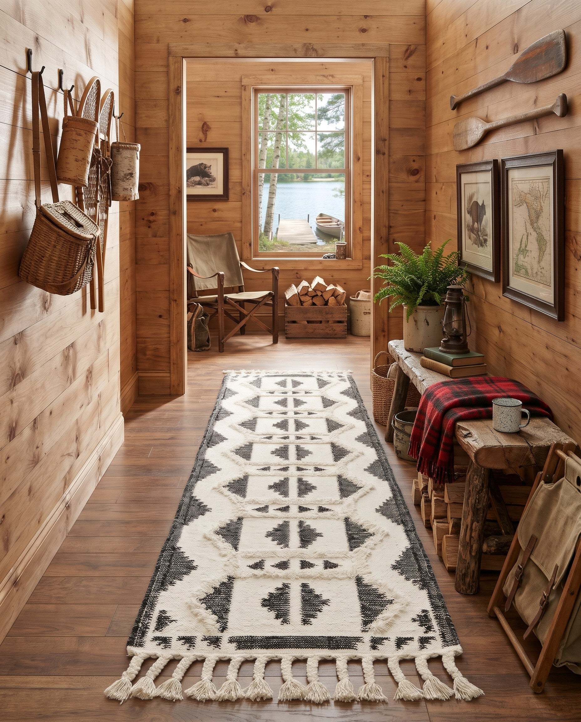 2' 7 x 10' Hand Woven Arizona Wool Runner Rug
