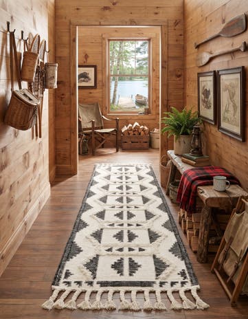2' 7 x 10' Hand Woven Arizona Wool Runner Rug