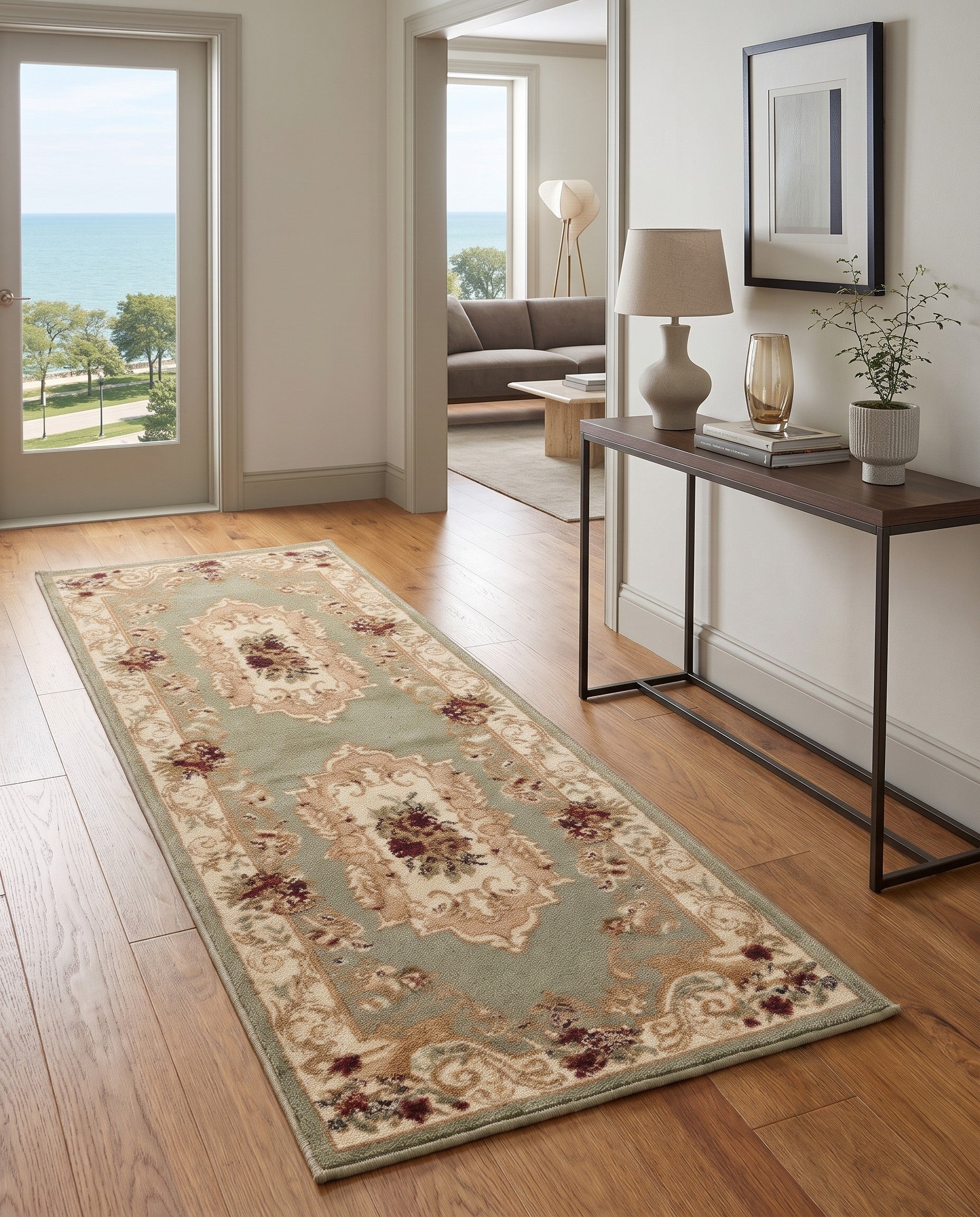 Green Chateau Runner Rug