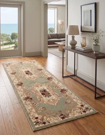 Green Chateau Runner Rug
