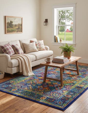 Navy Blue Calypso Evander Rug