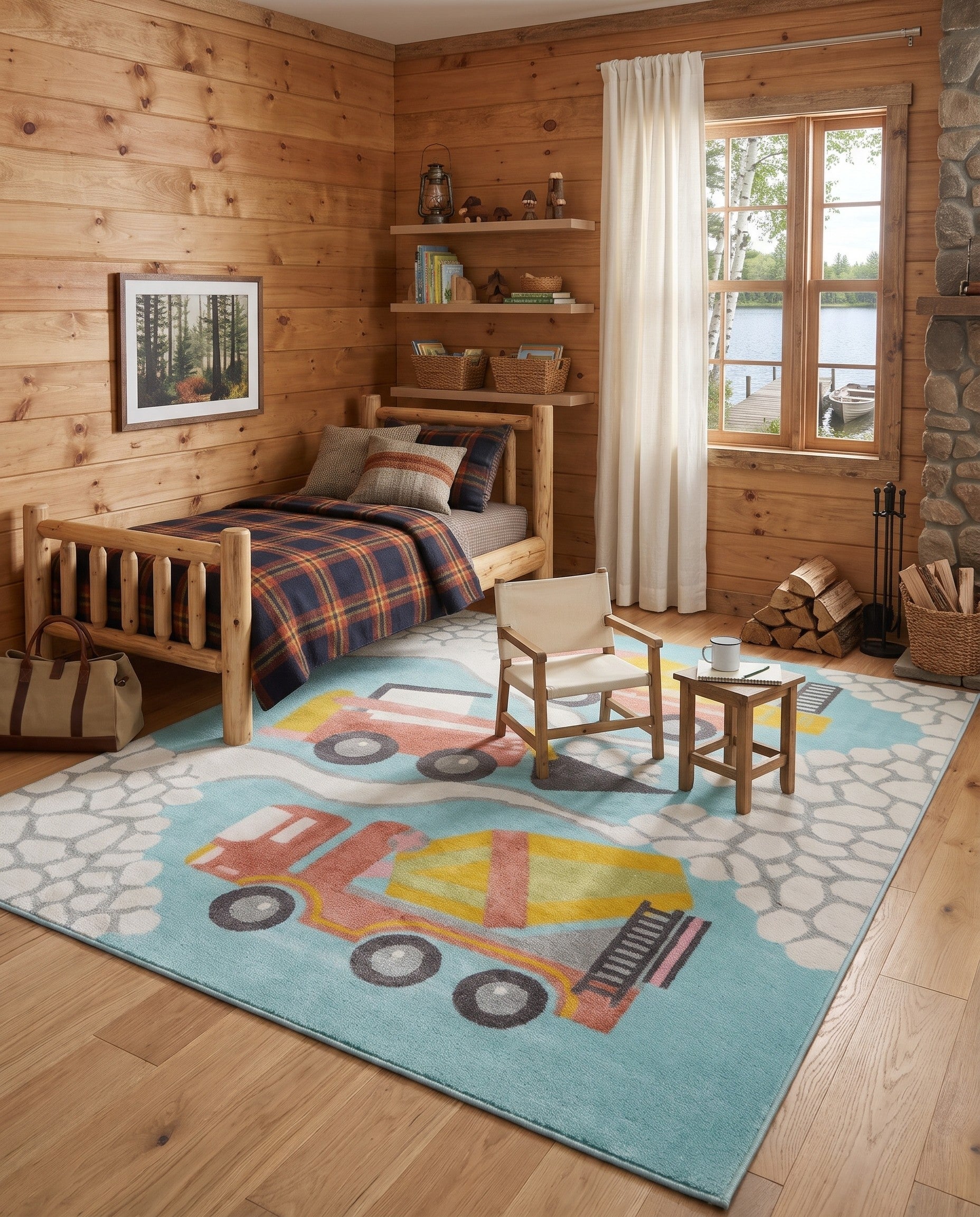 7' 10 x 10' Construction Whimsy Kids Rug