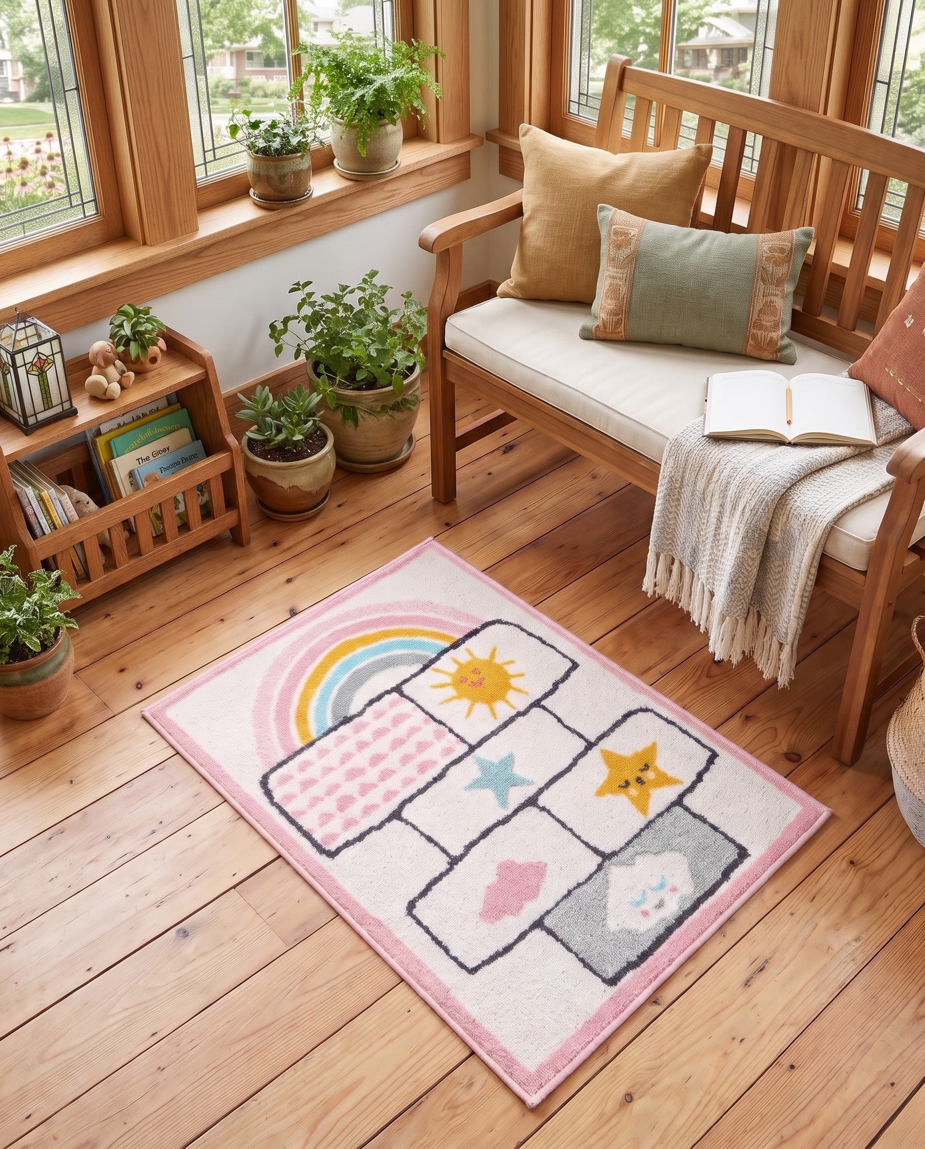 Ivory Hopscotch Whimsy Kids Rug