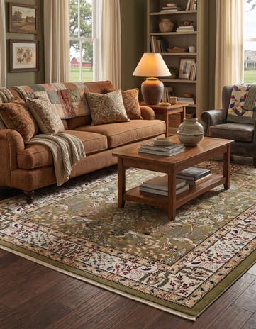 Green Nain Design Rug