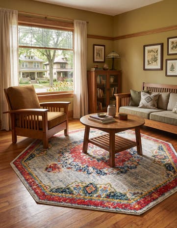 Ivory Madeline Octagon Rug