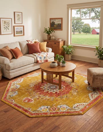Gold Madeline Octagon Rug