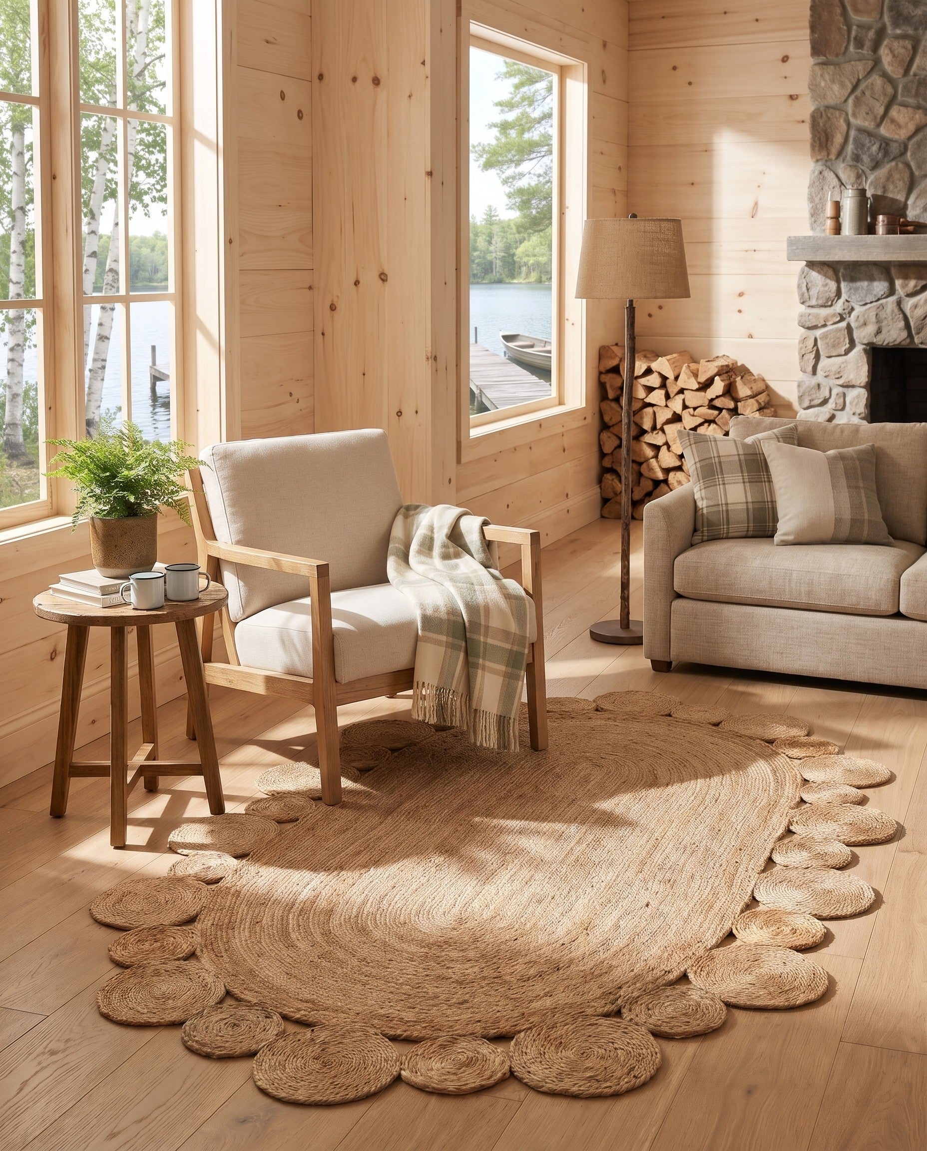 5' 1 x 8' Handmade Braided Jute Solstice Oval Rug