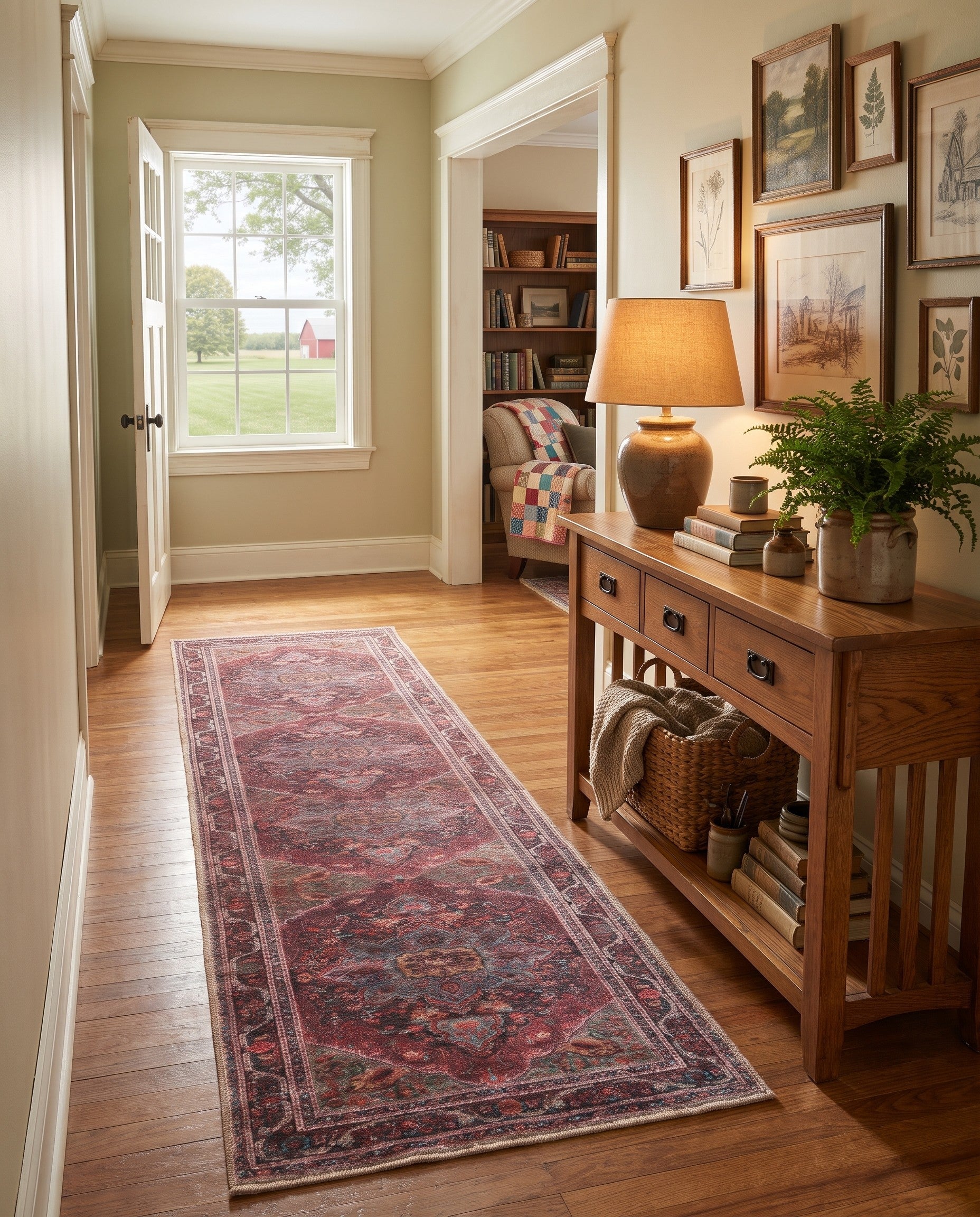 2' 6 x 10' Washable Timeless Runner Rug