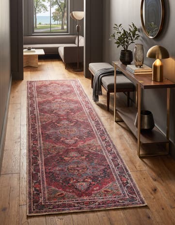2' x 8' Washable Timeless Runner Rug