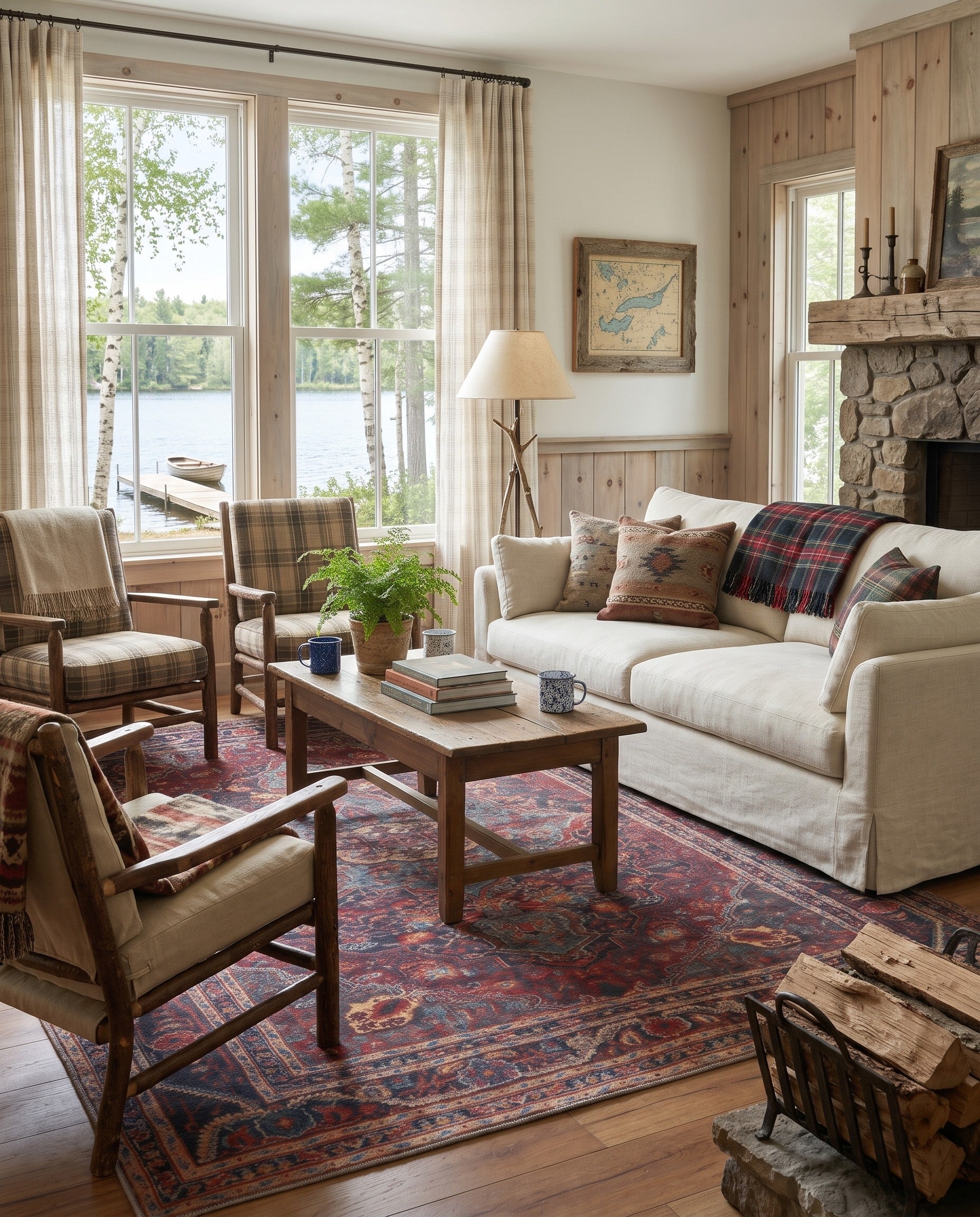 Burgundy Washable Timeless Rug