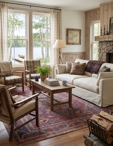 Burgundy Washable Timeless Rug