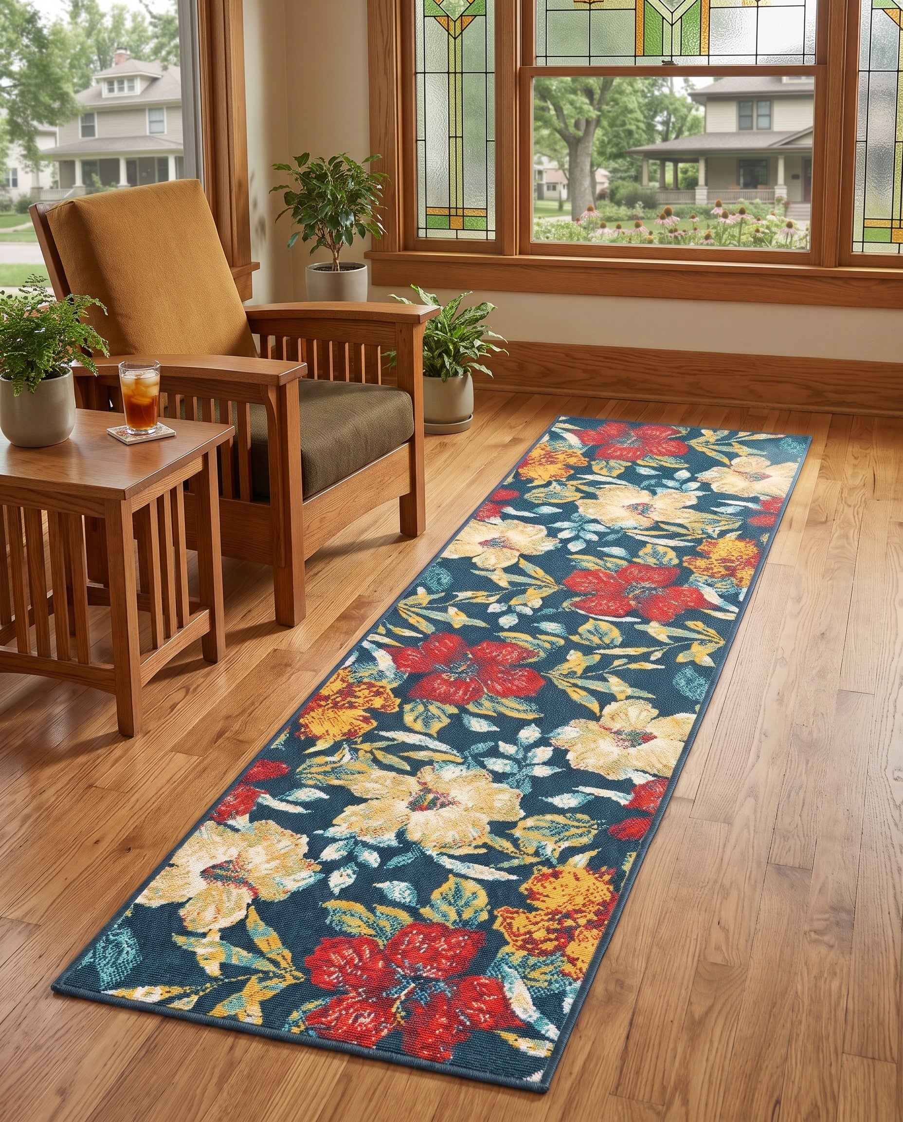 2' x 8' Easy-Clean Coastal Indoor / Outdoor Runner Rug