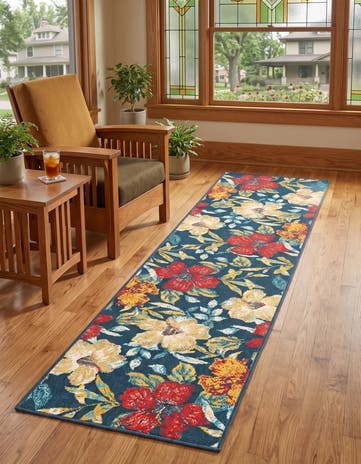 2' x 8' Easy-Clean Coastal Indoor / Outdoor Runner Rug