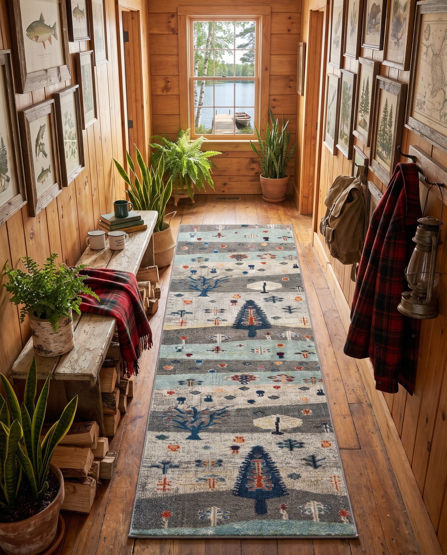 2' 7 x 12' Washable Vivid Runner Rug