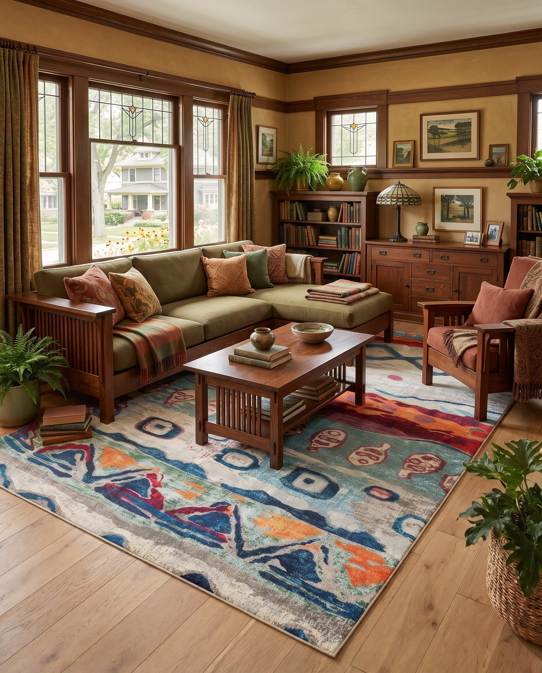 9' 10 x 14' Washable Vivid Rug