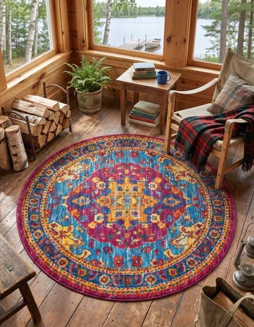4' x 4' Calypso Round Rug