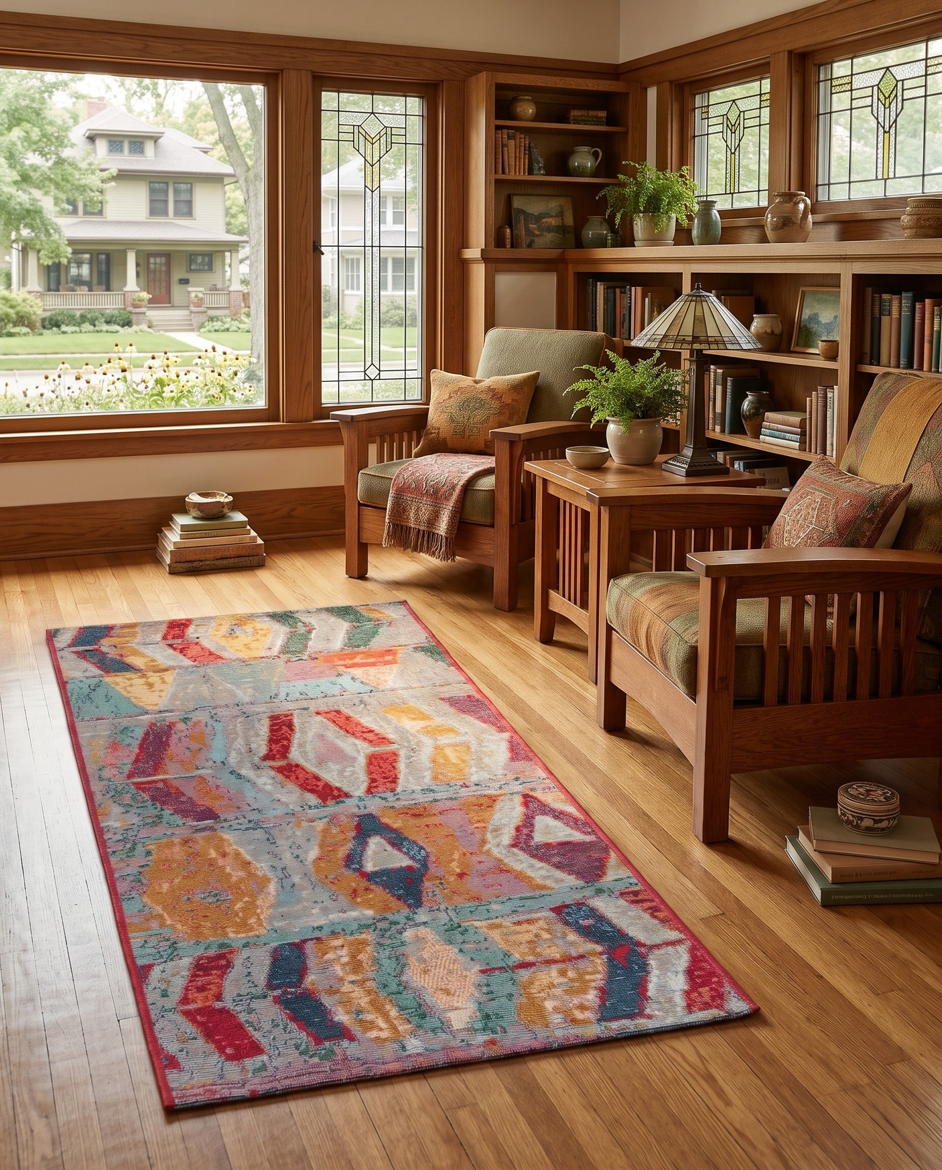2' x 4' Easy-Clean Modern Indoor / Outdoor Runner Rug