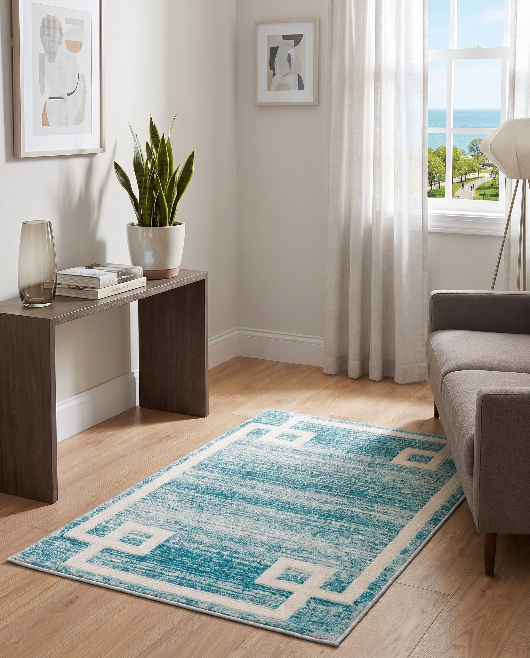 Jill Zarin Turquoise Uptown Lenox Hill Rug