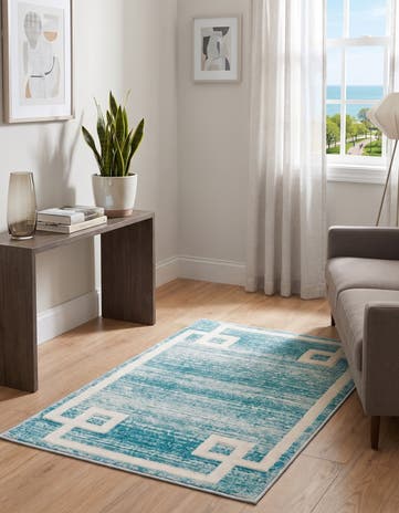 Jill Zarin Turquoise Uptown Lenox Hill Rug