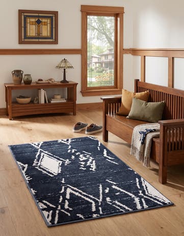 Jill Zarin Navy Blue Uptown Carnegie Hill Rug