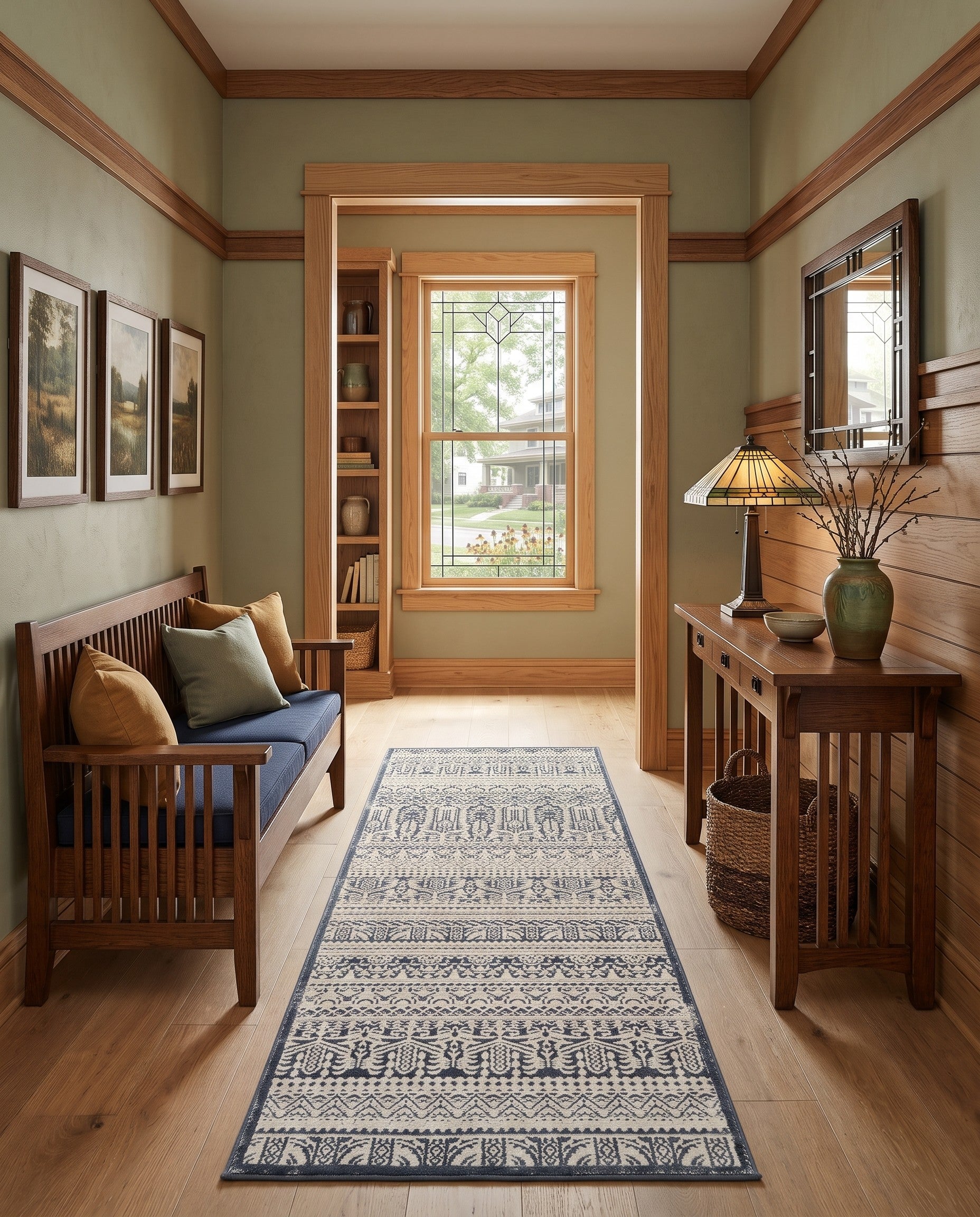 Jill Zarin Blue Uptown Cloisters Runner Rug