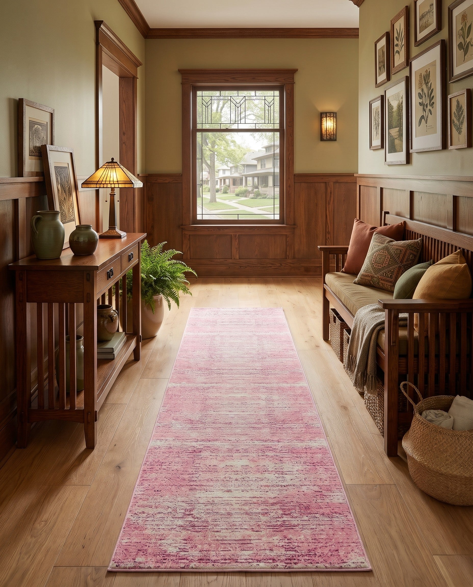 Jill Zarin Pink Uptown Madison Avenue Runner Rug
