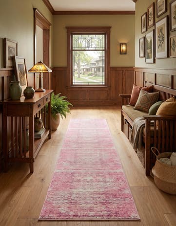Jill Zarin Pink Uptown Madison Avenue Runner Rug