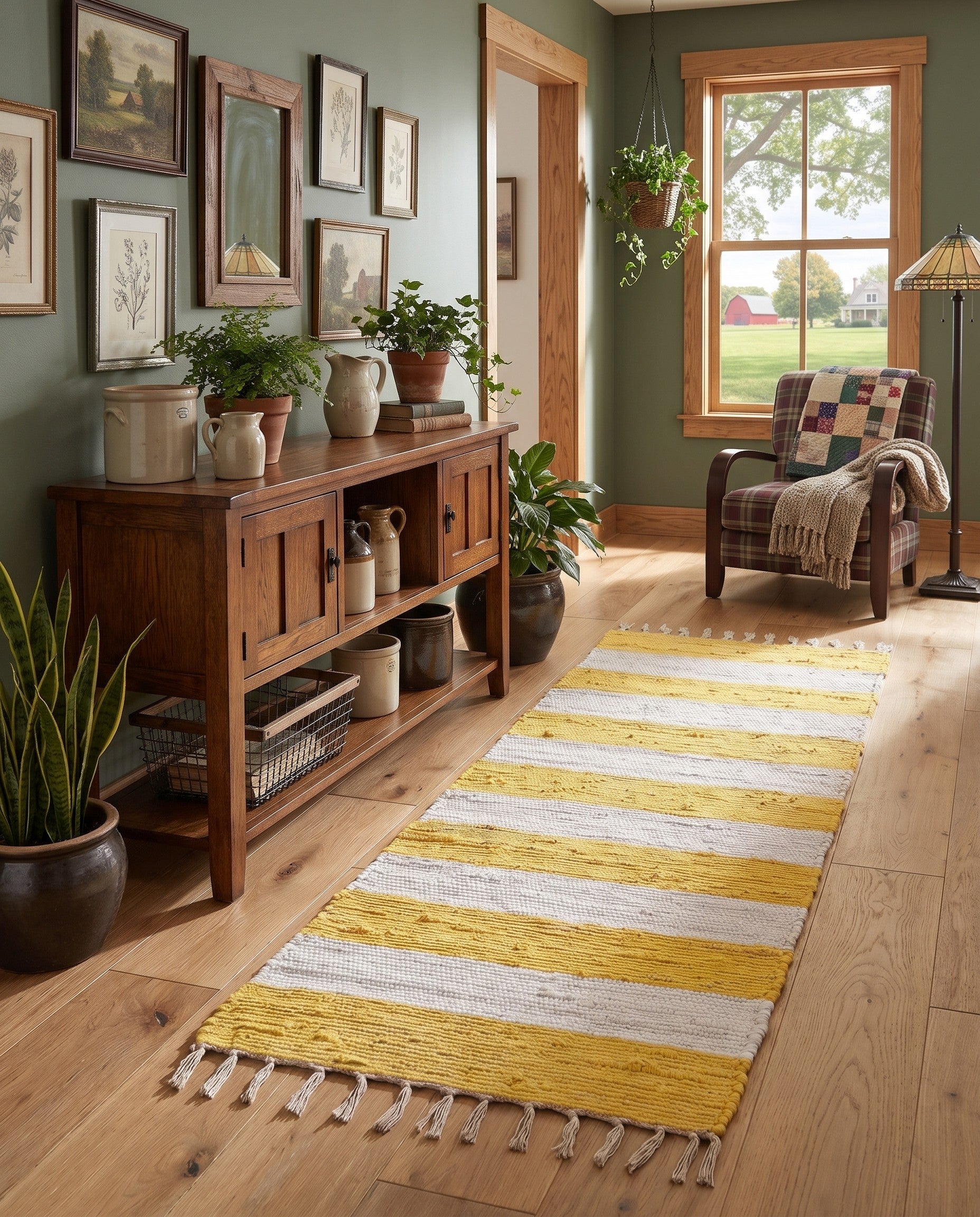2' 2 x 6' 1 Hand Woven Chindi Rag Runner Rug