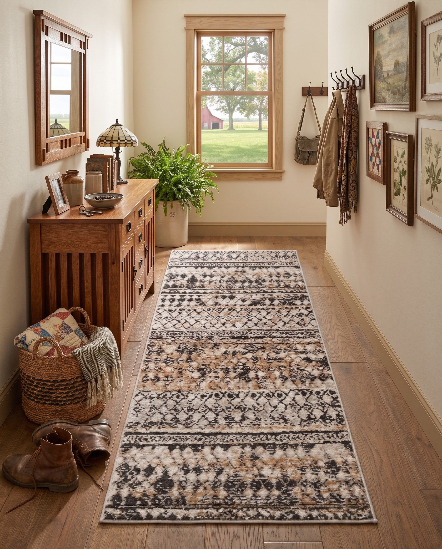 Beige Leipzig Runner Rug