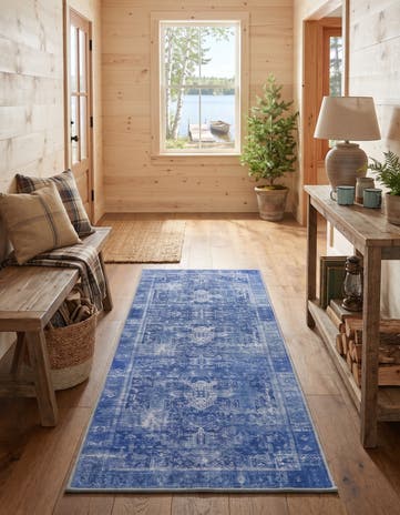 2' x 6' Washable Timeless Runner Rug