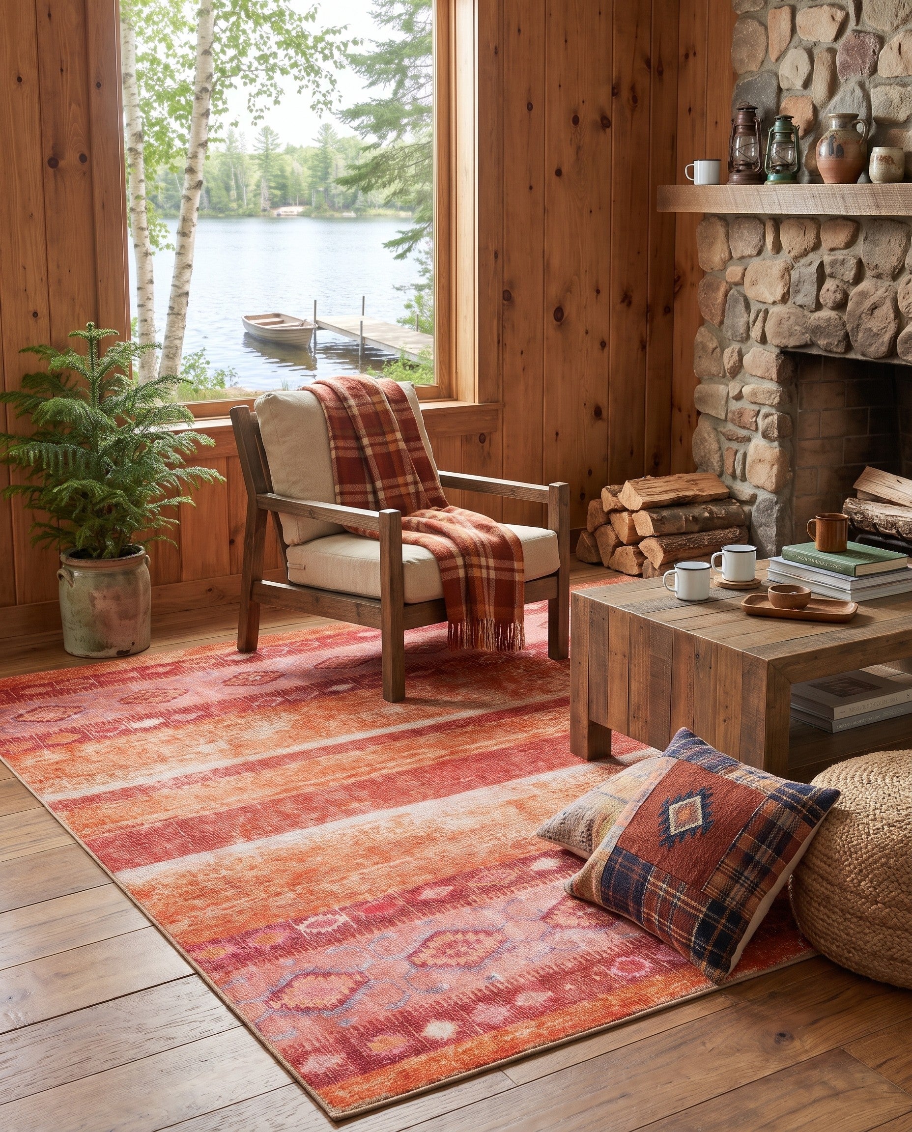 5' x 8' Washable Timeless Rug
