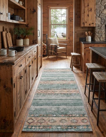 2' x 6' Washable Timeless Runner Rug