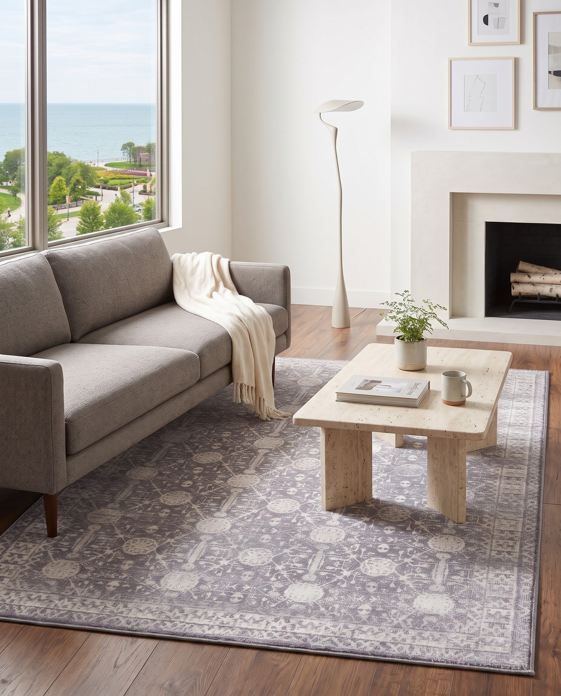 Gray Washable Timeless Rug