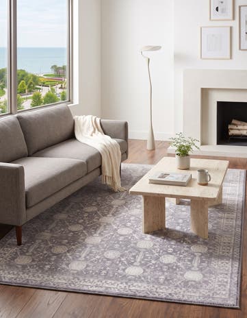 Gray Washable Timeless Rug