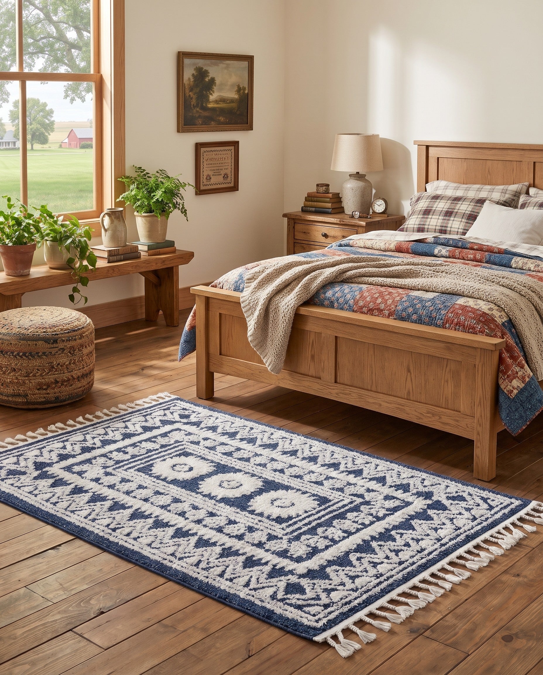 Blue Boho Rug