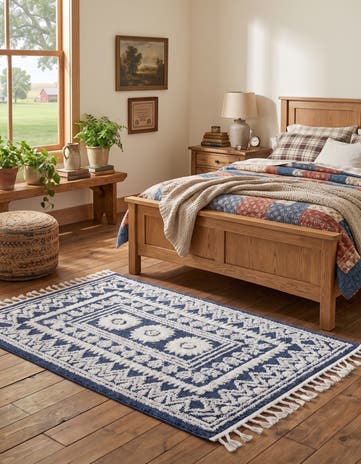 Blue Boho Rug