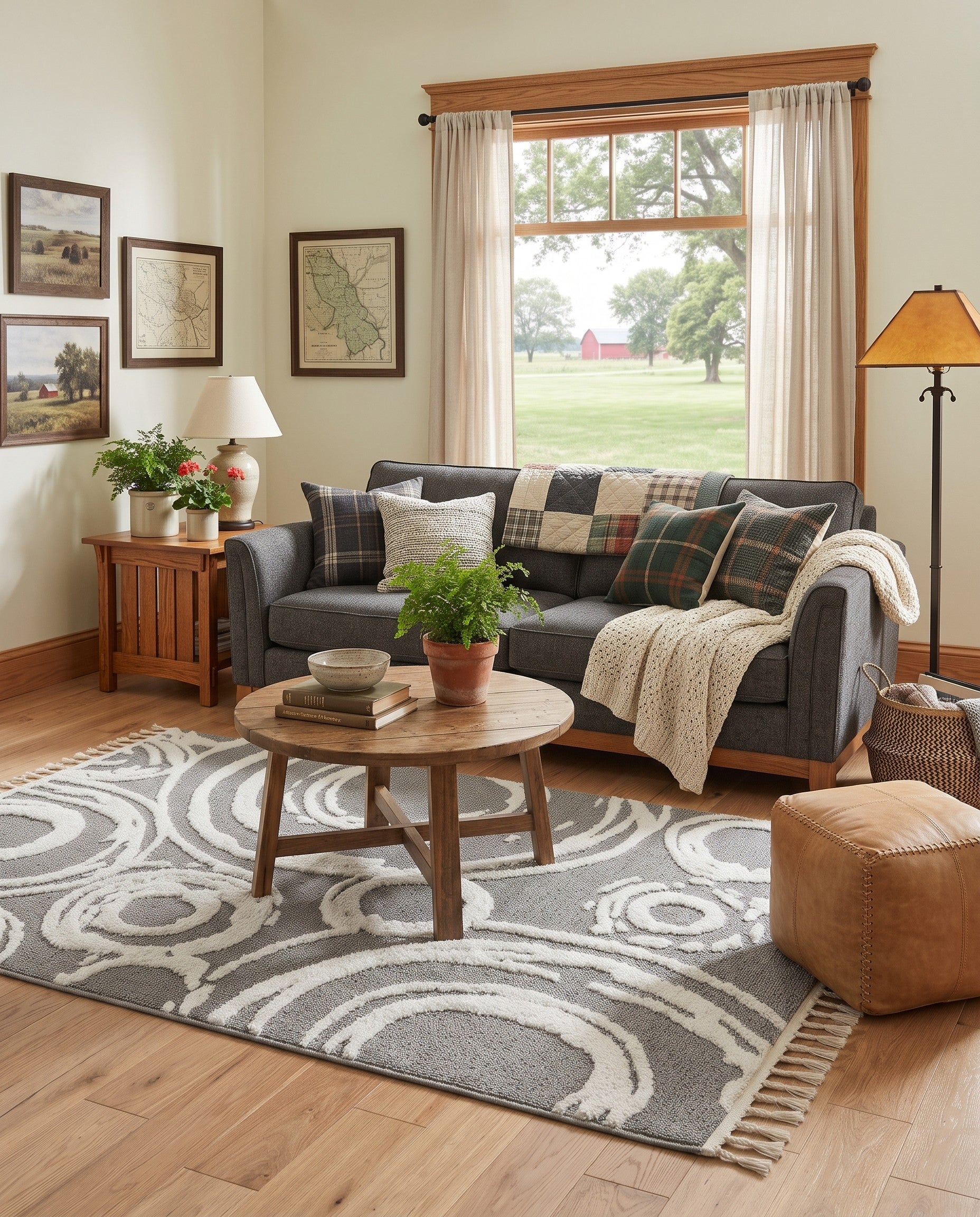Gray Boho Rug