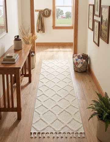 Ivory Boho Runner Rug