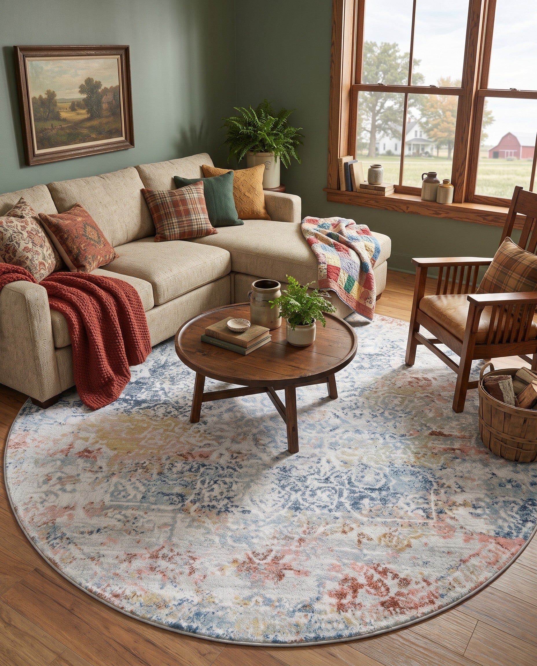 Kamala Washable Round Rug
