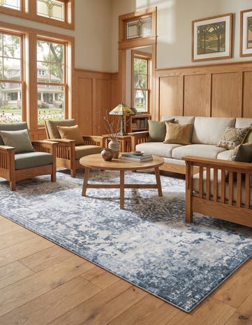 Navy Blue Kamala Washable Rug