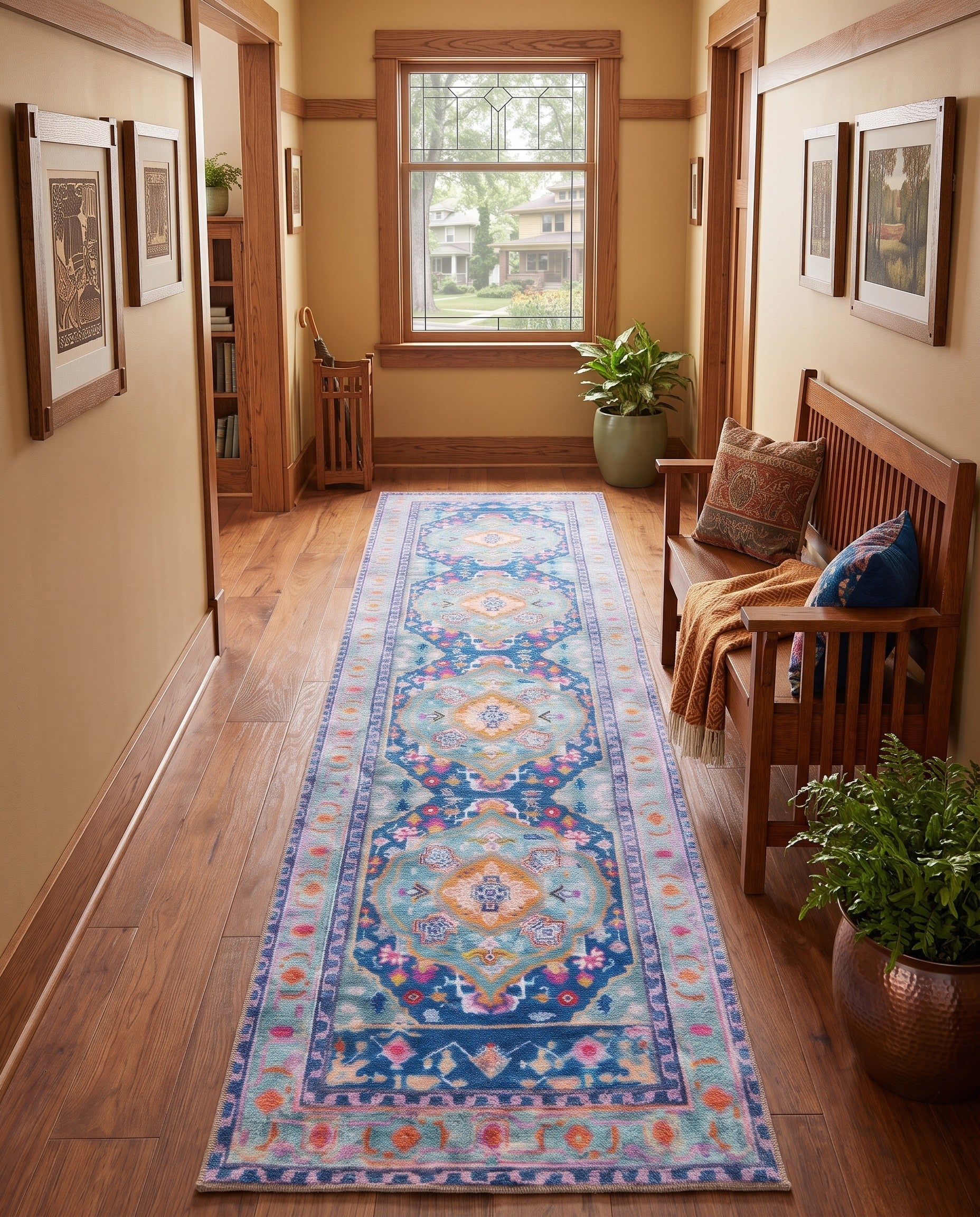 2' 6 x 14' Washable Timeless Runner Rug