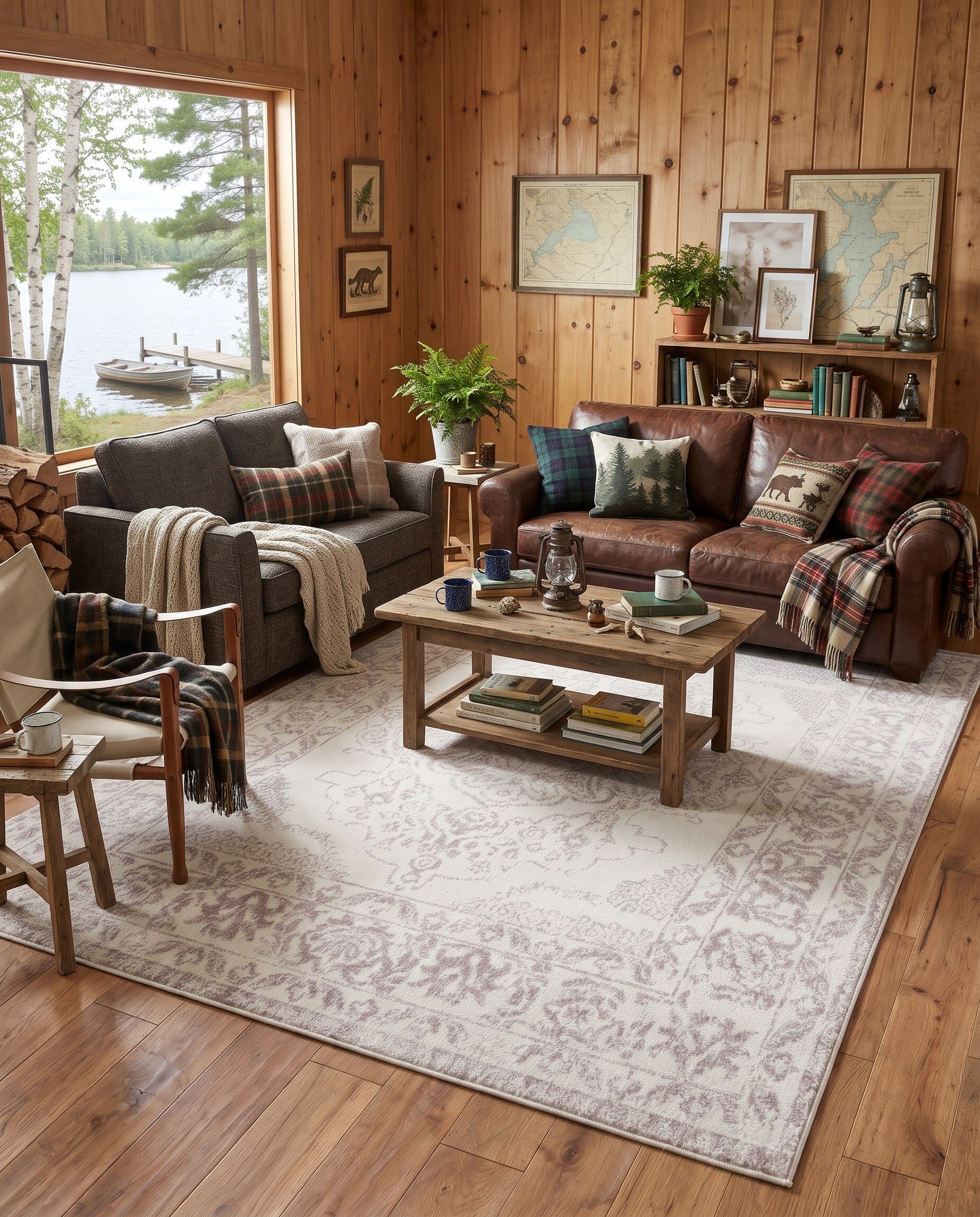Ivory Oxford Rug